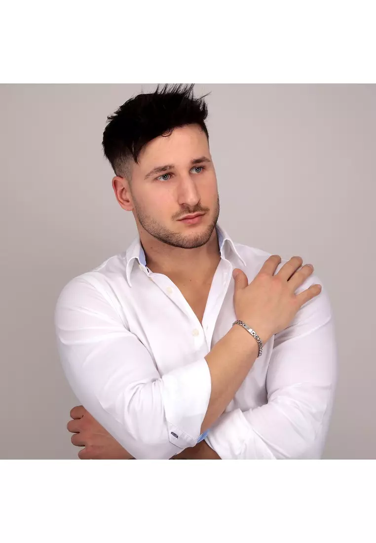 Maserati Jewels 220mm Men's Stainless Steel Bracelet JM221ATY04 (Adjustable)