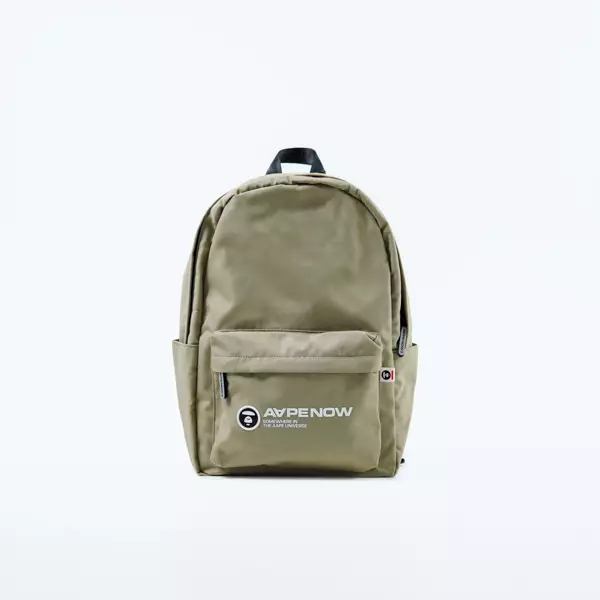 Tas AAPE NOW TEXT BASIC LOGO WHITE TAUPE BACKPACK 100% ORIGINAL