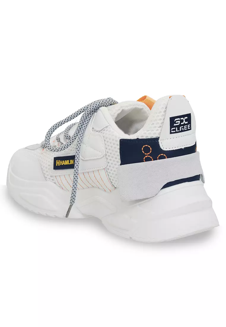 Anando Sepatu Sneakers Tali Pria Kombinasi Warna Casual Sport Shoes Stylish Material Mesh ORIGINAL - Orange