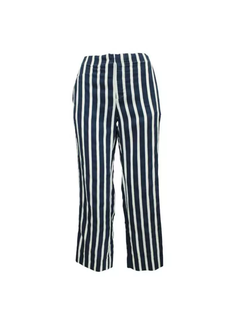White blue striped pants hot sale
