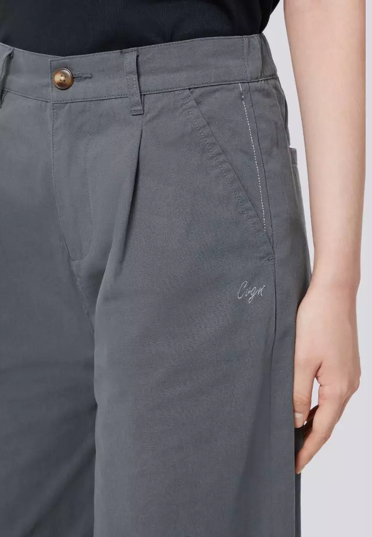 Women's High Rise Straight Wide Leg Woven Pants