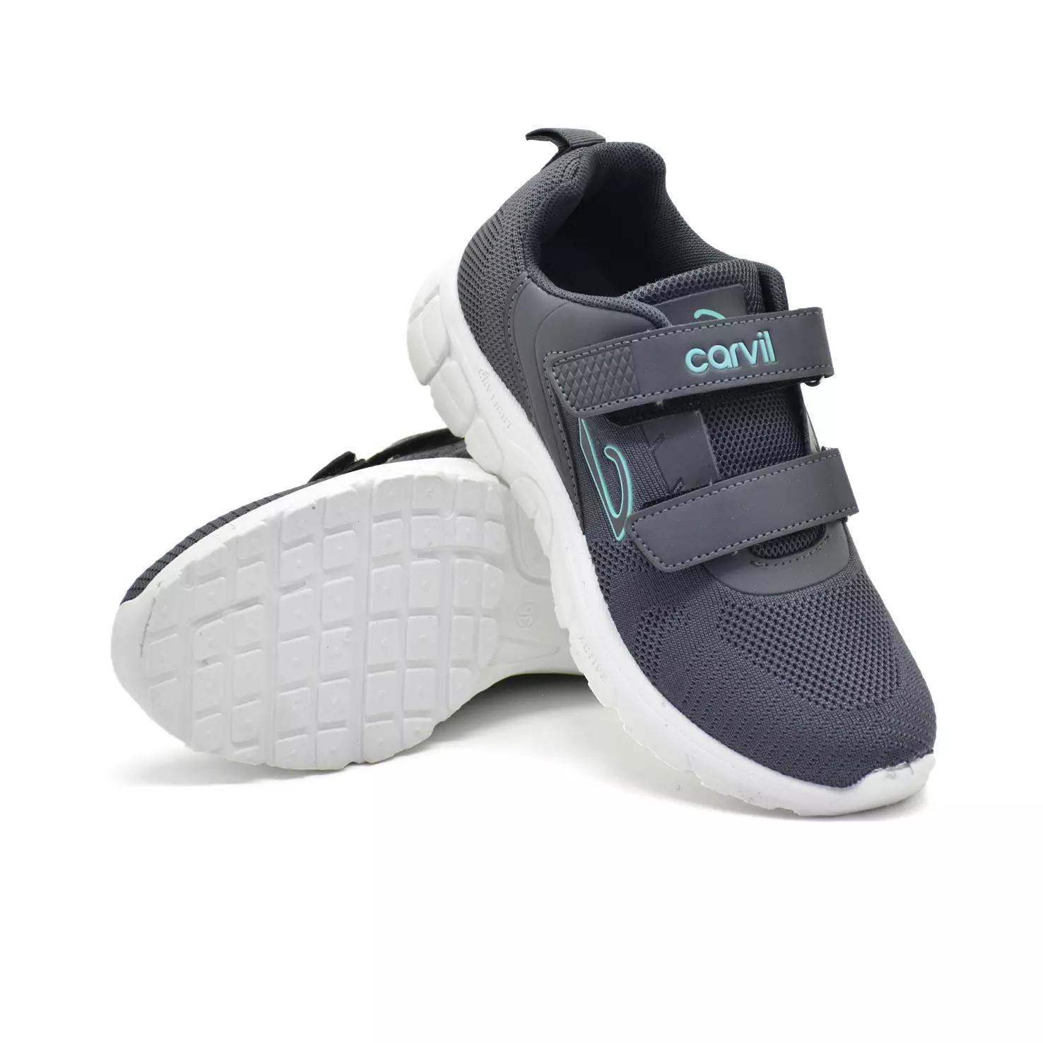 Carvil Sepatu Sekolah Anak Archie-01 LT Dark Grey
