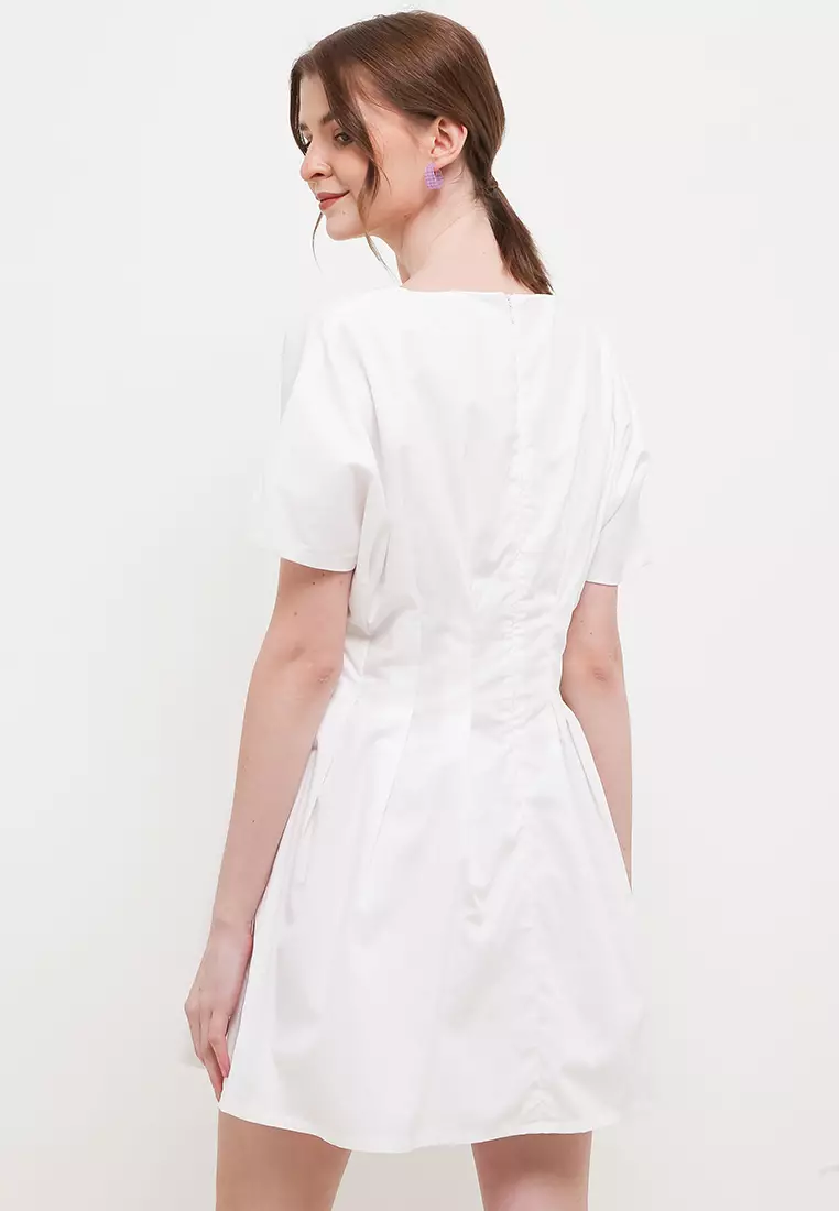 Midi Drape Sleeve Dress