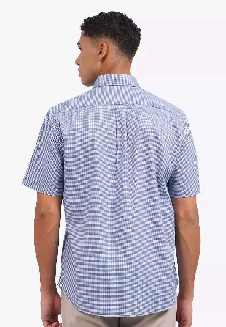 Short Sleeve Micro Check Shirt