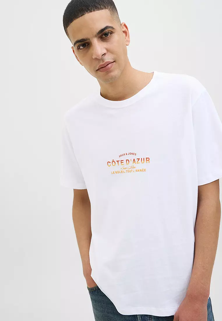 Short Sleeves Chest Crew Neck Tee