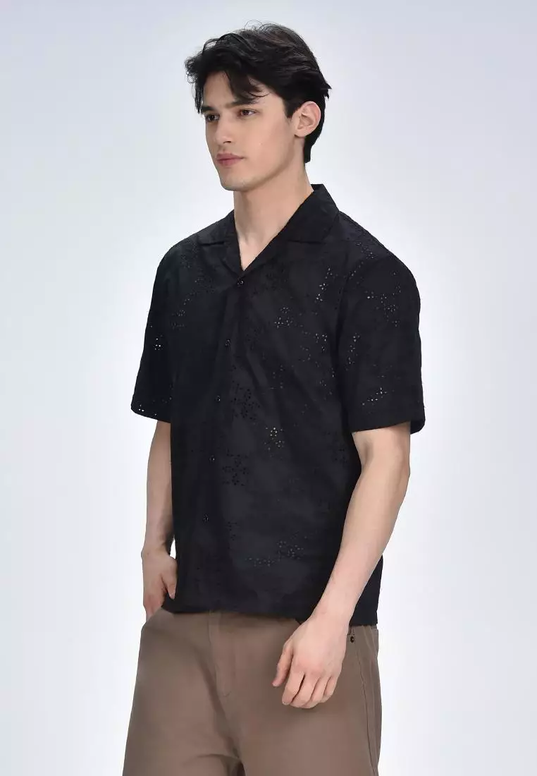 Men's Eyelet Woven Shirt
