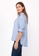 nicole blue nicole -  Fold Over Collar Short Sleeve With String Tie Blouse F4D3AAA2E6A7D0GS_4