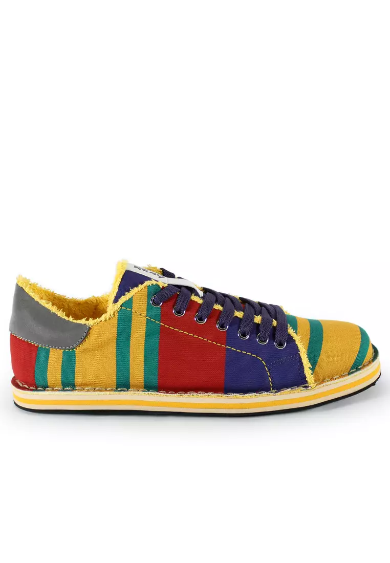 Purple yellow best sale sneakers