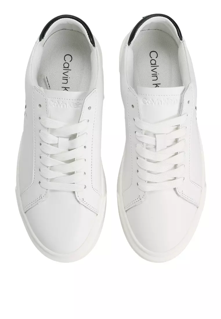 Leather Signature Logo Trainers - Calvin Klein Jeans