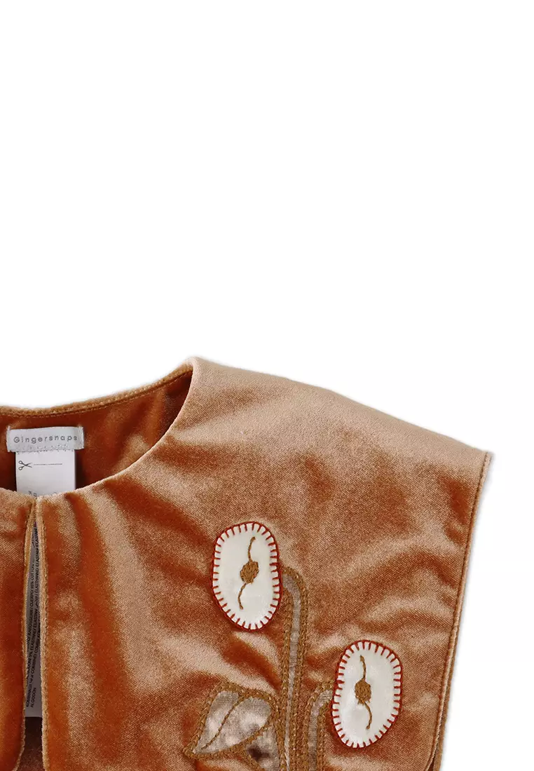 Girls Velvet Detachable Collar