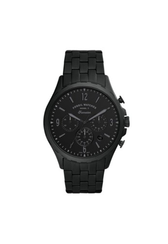 Jual Fossil Fossil Forrester Chronograph Black Stainless Steel Watch Fs5697 Original Zalora Indonesia