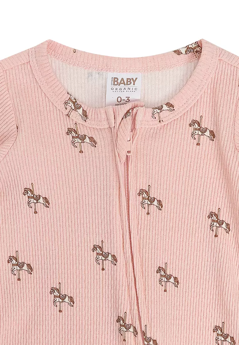 Organic Pointelle Zip Romper