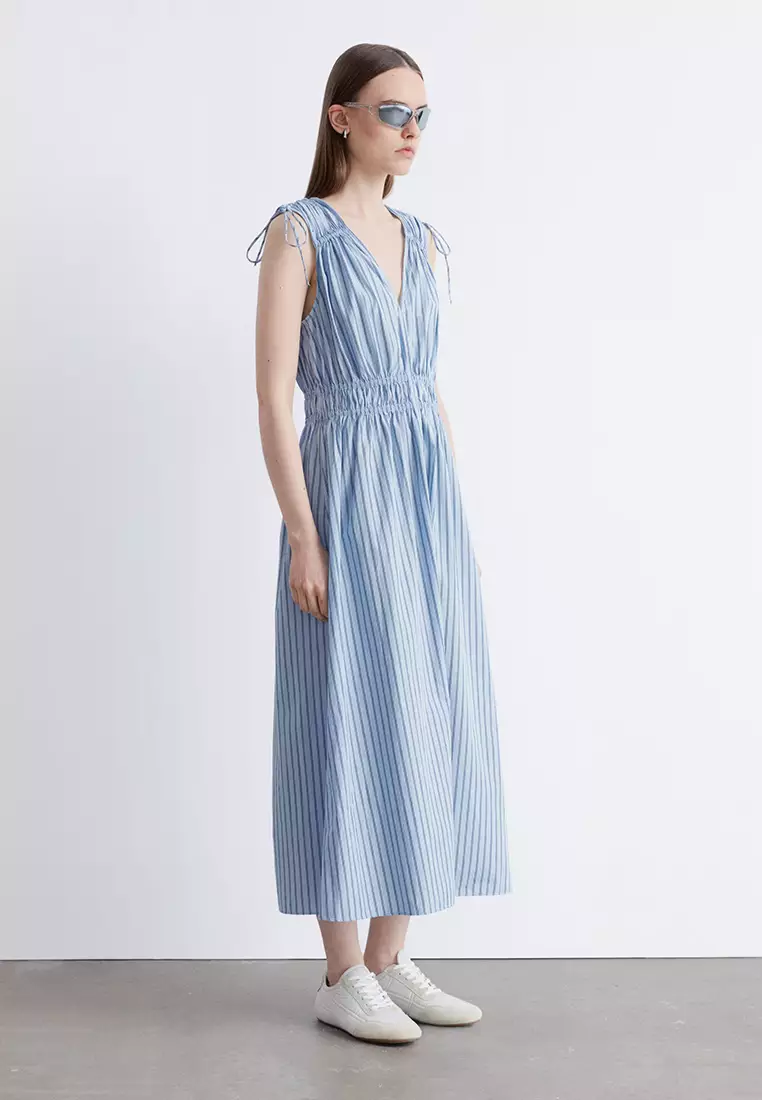 Tie-Detailed Midi Dress