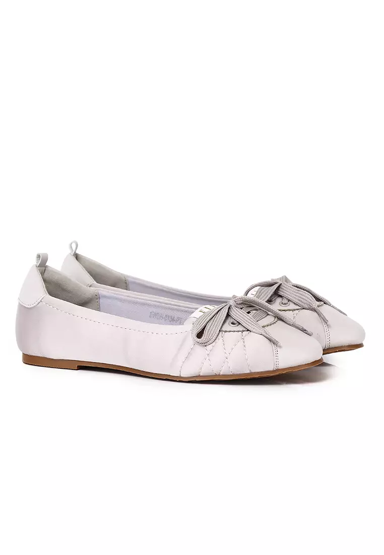 Young Comfy Fit Footbed Microfiber Leather Ballet Sneakers