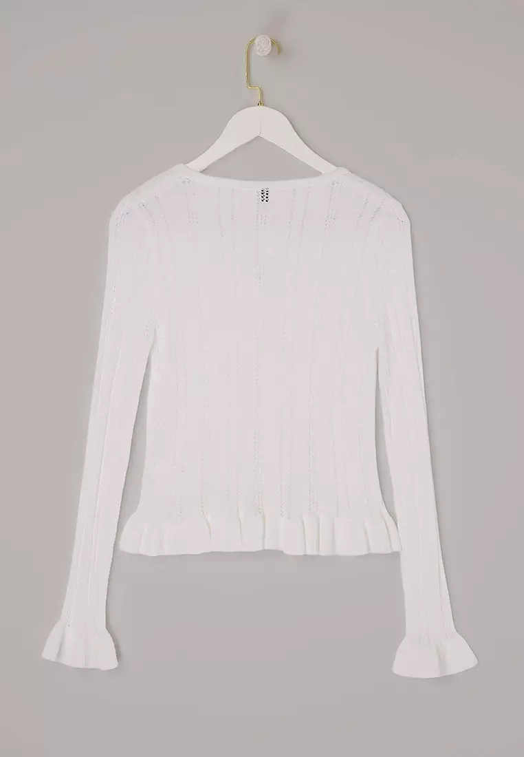 V-Neck Tie Cardigan