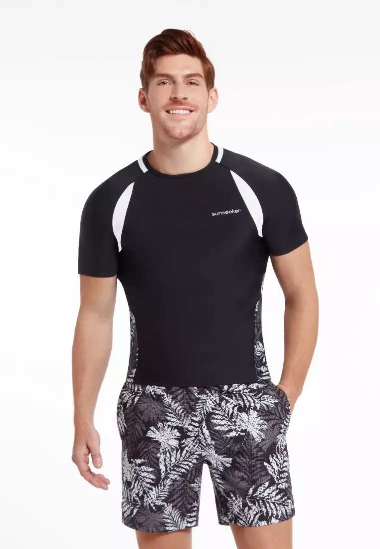 Men Manner Raglan Ergonomic Seams Rash Guard