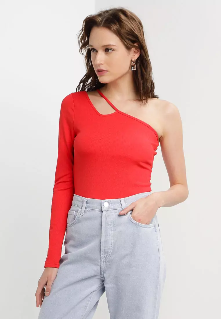 One shoulder bodysuit topshop cheap