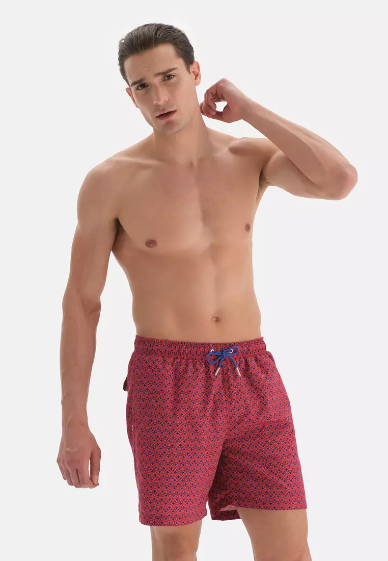 Mens swim hotsell shorts red