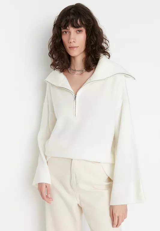 Zip Knit Sweater