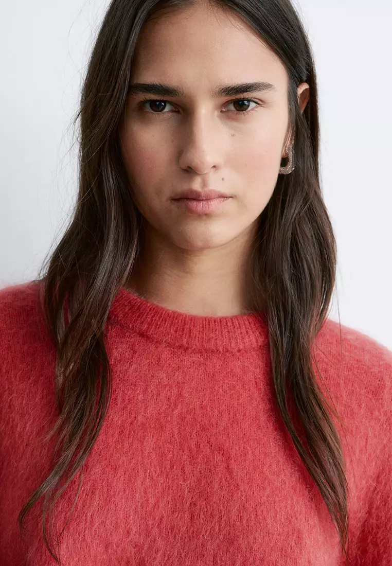 Mohair-Blend Knitted Top