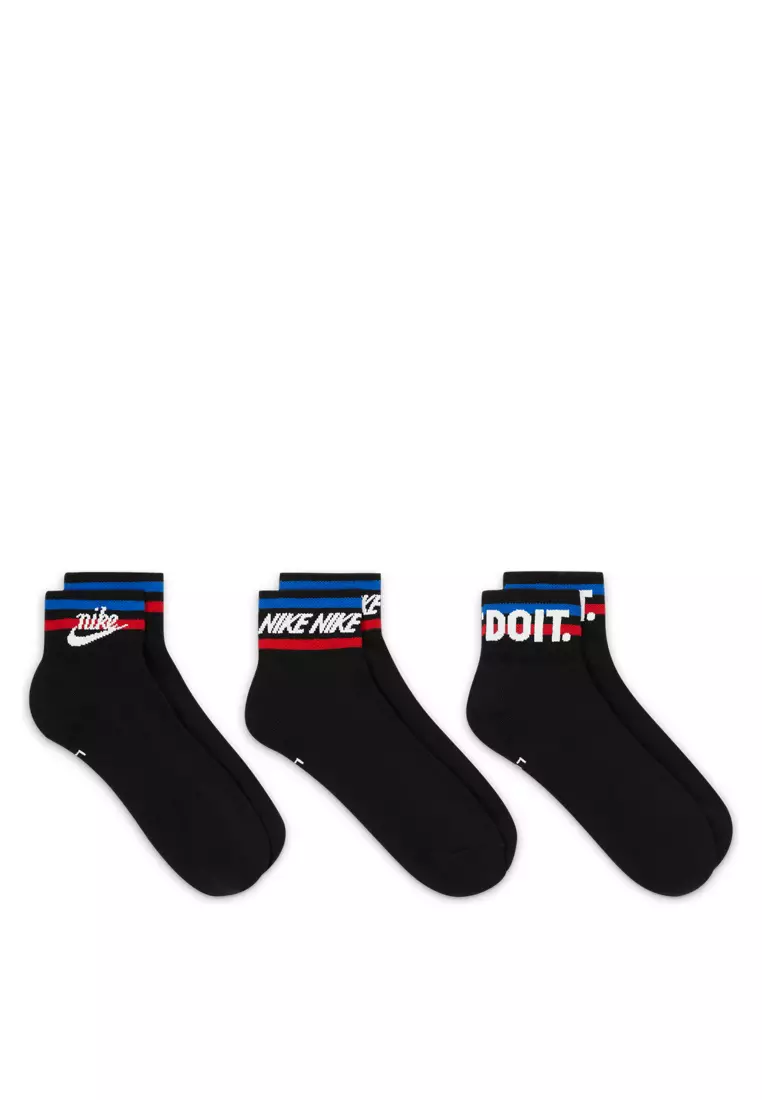 Buy Nike Sportswear Everyday Essential Ankle Socks 2024 Online | ZALORA ...