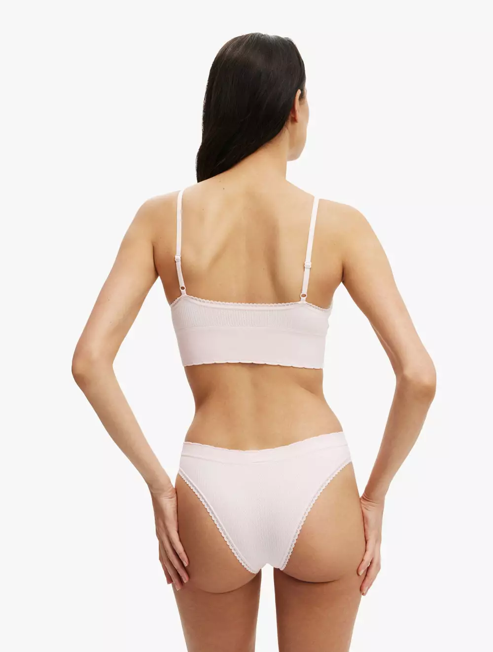 COTTON ON BODY - UNDERWEAR & PAKAIAN TIDUR - SEAMLESS LONGLINE LACE TRIM BRALETTE