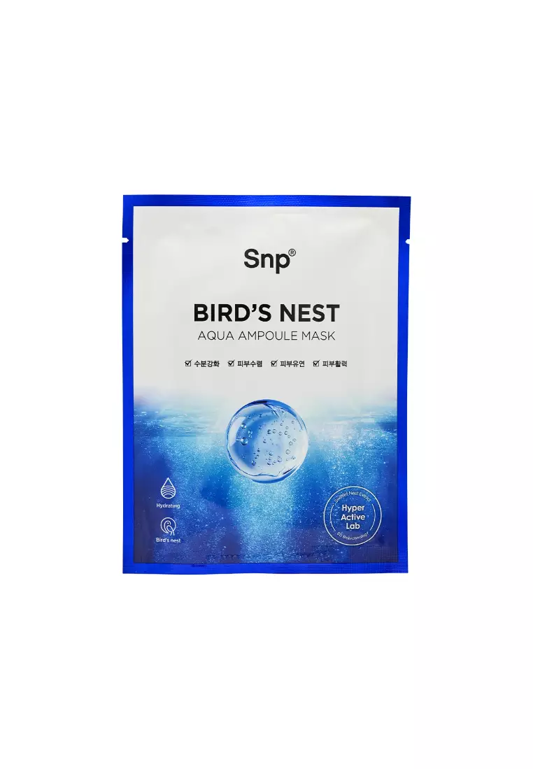 SNP Bird's Nest Aqua Ampoule Mask (10pcs)