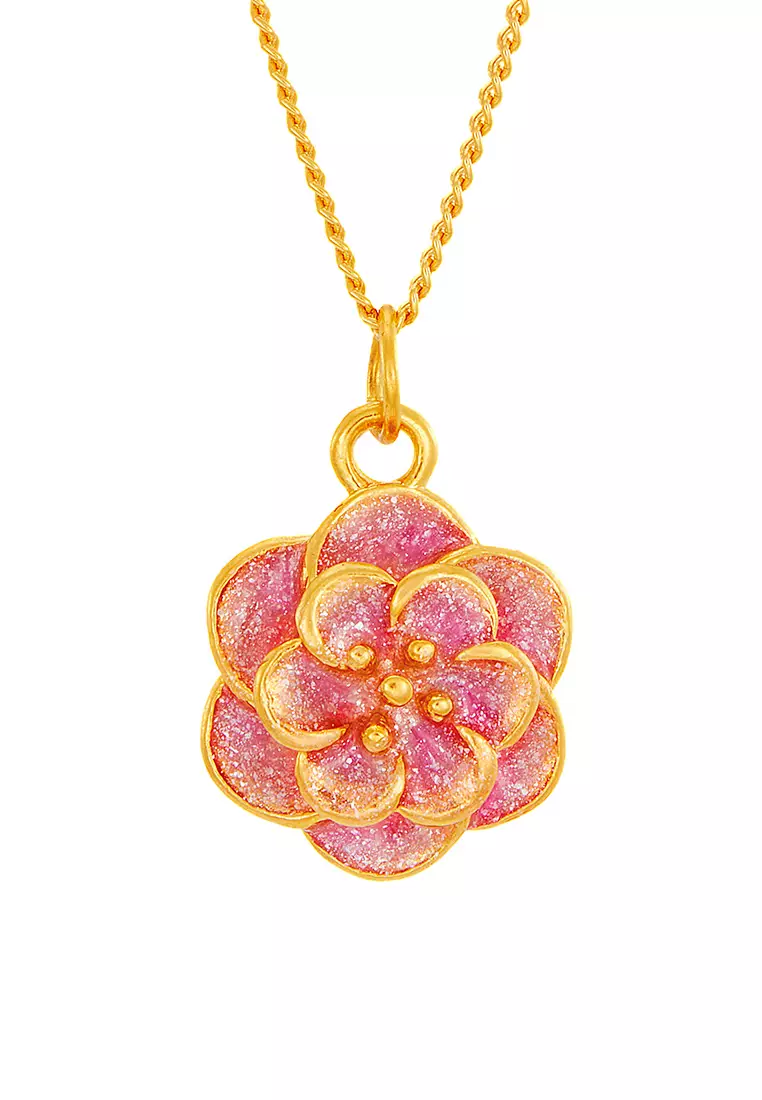 HABIB 999/24K Yellow Gold Pendant (Flower) 9GP01100425