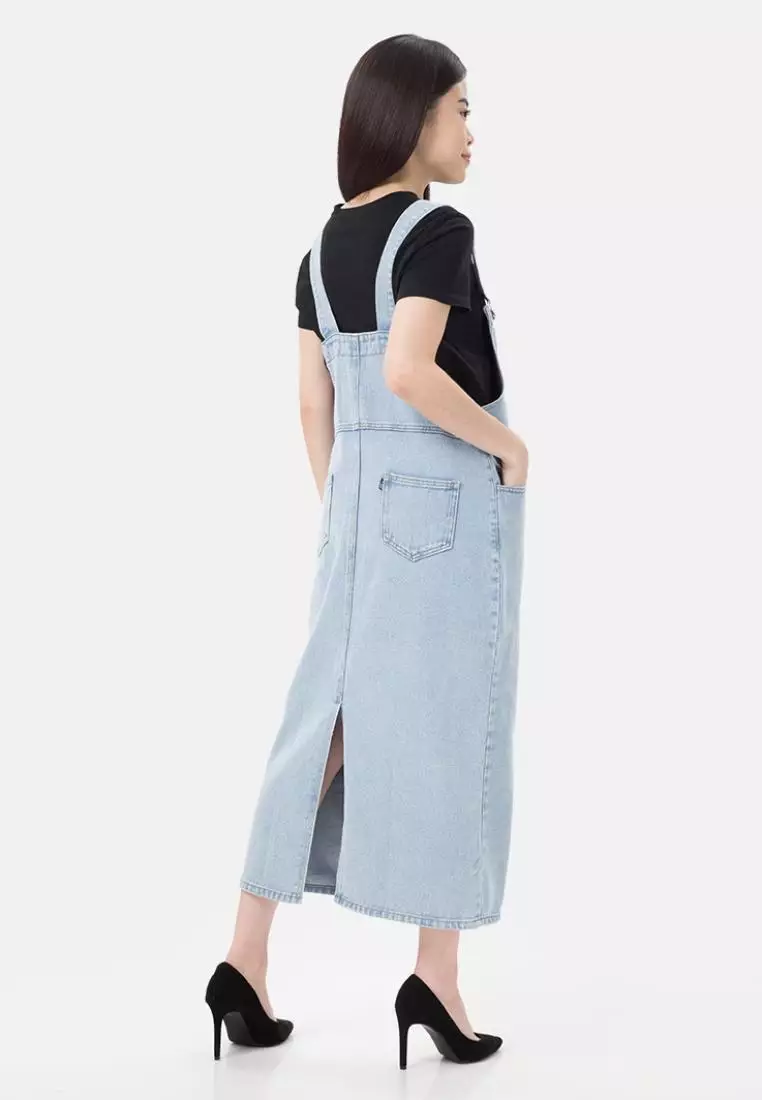 Lya Overall Midi Dress Denim
