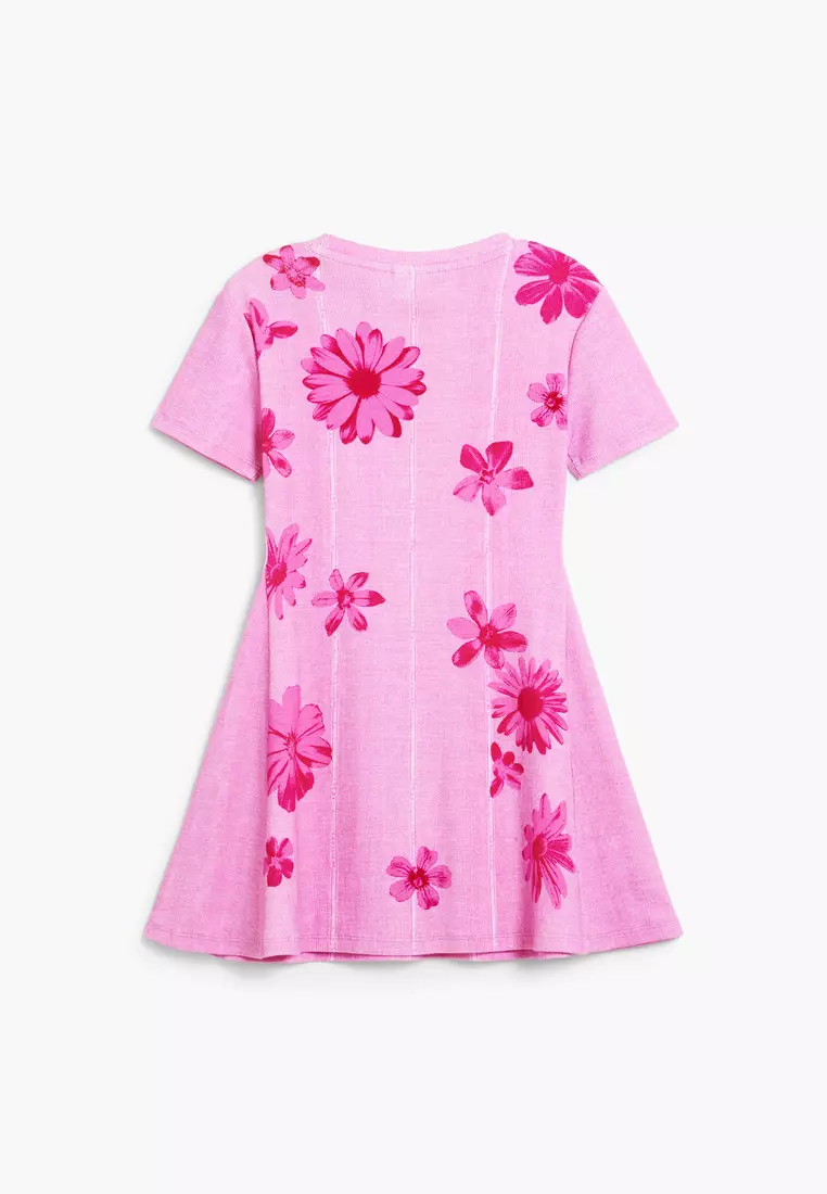 Pleated floral dress