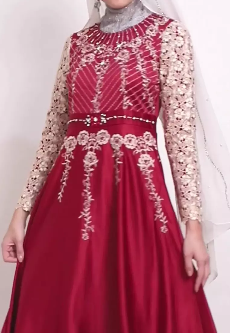 Chamoniq Gamis Brokat Satin