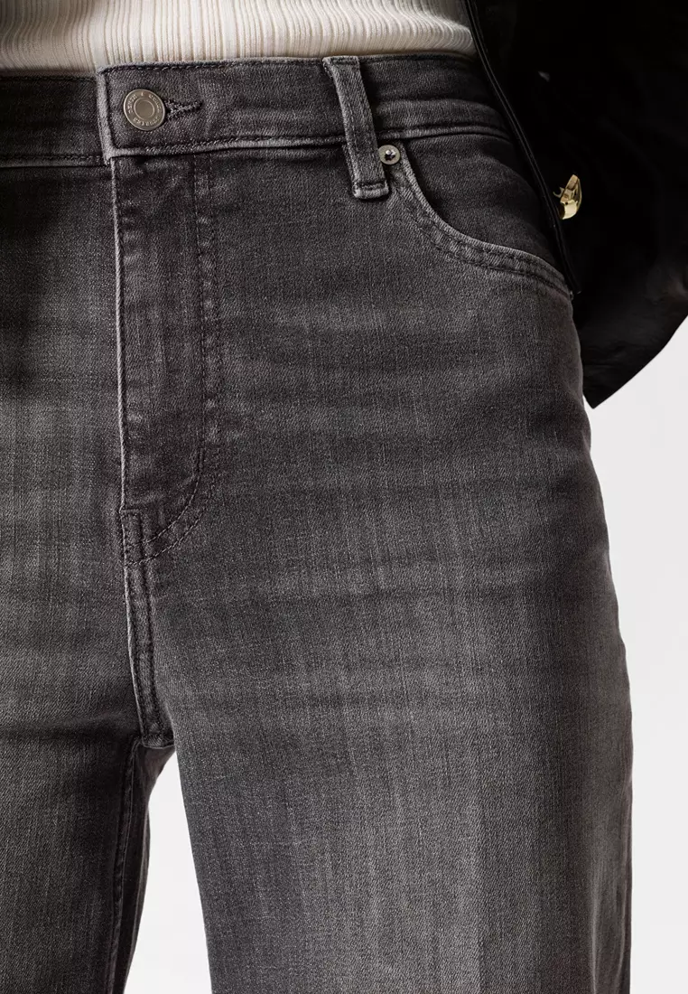 Wide Press-Crease Jeans