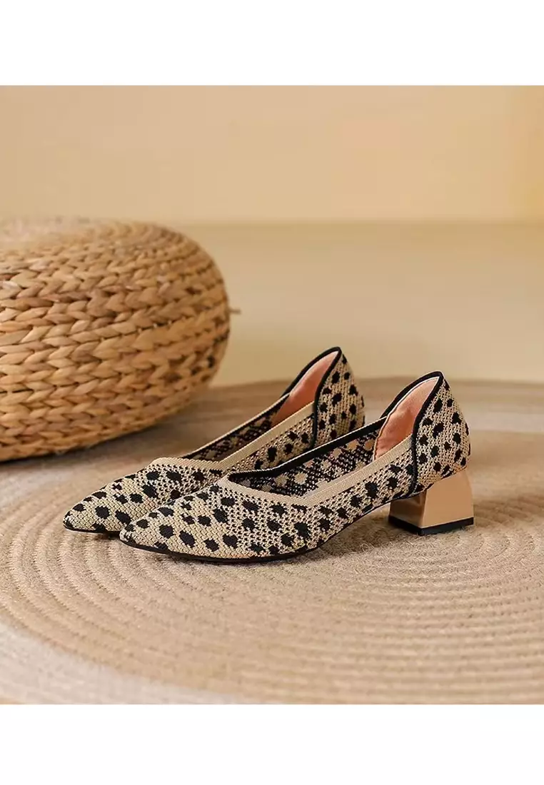 4CM Pointy Hollowed Flyknit Pumps XSN6818