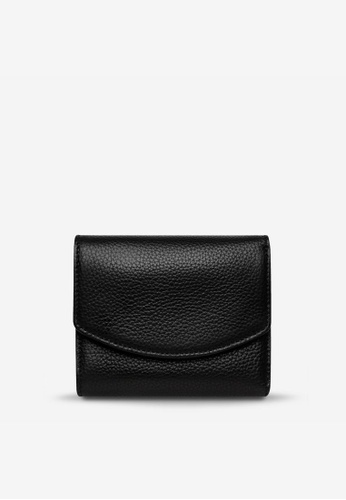 Status Anxiety black Status Anxiety Lucky Sometimes Leather Wallet - Black 5B208AC369590EGS_1