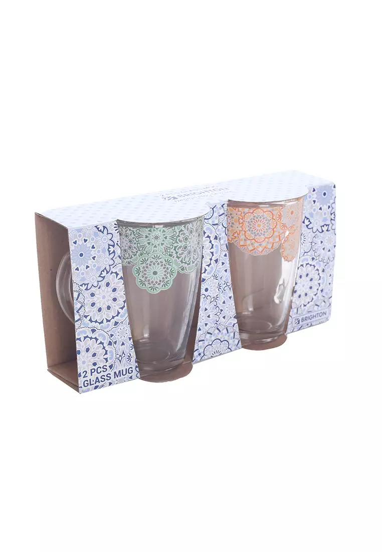 Gelas Brighton Glass Mug Set isi 2 pcs