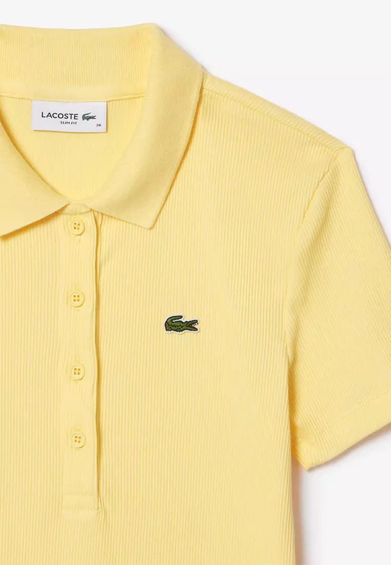 Slim Fit L.12.D Ribbed Cotton Polo Shirt