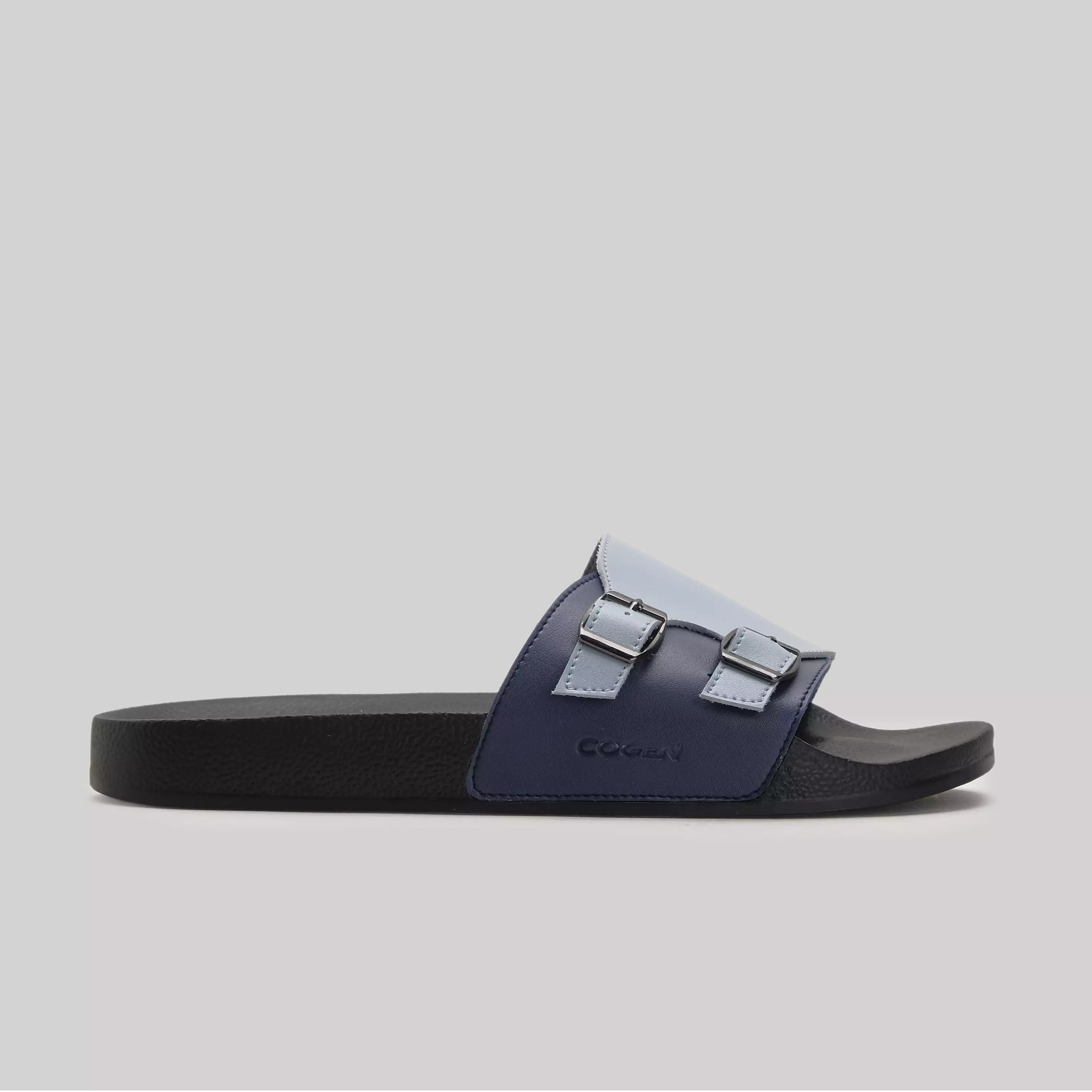 Cogen Sendal Slop Pria Casual Slide Cowok Slip On Nano Series Blue Warna Nano Blue
