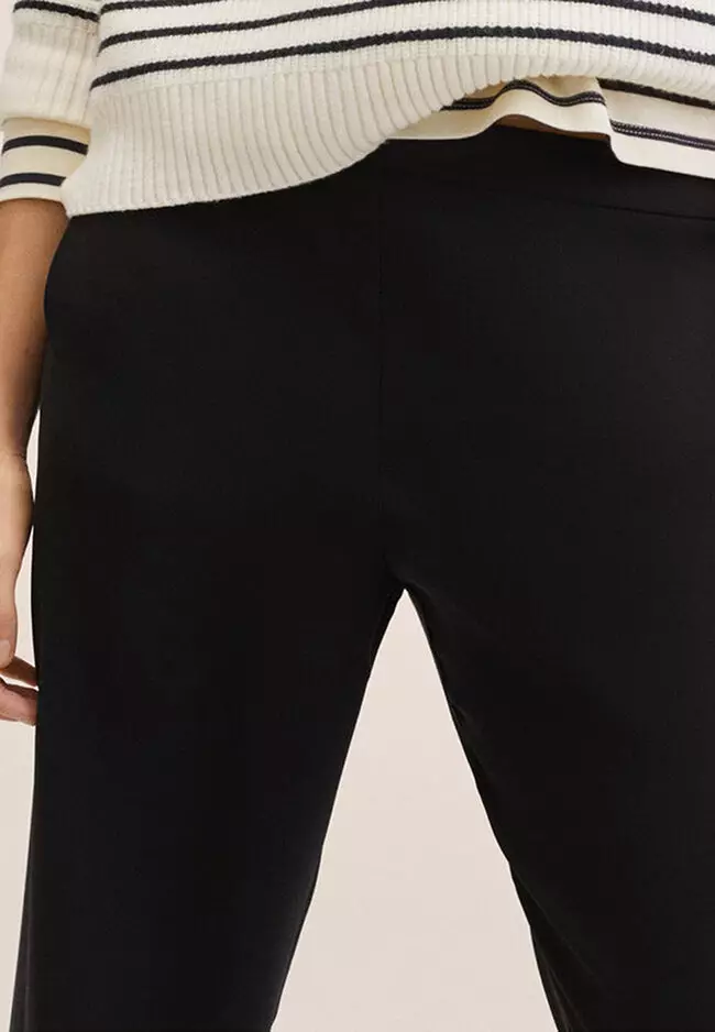 Drawstring Waist Straight Trousers