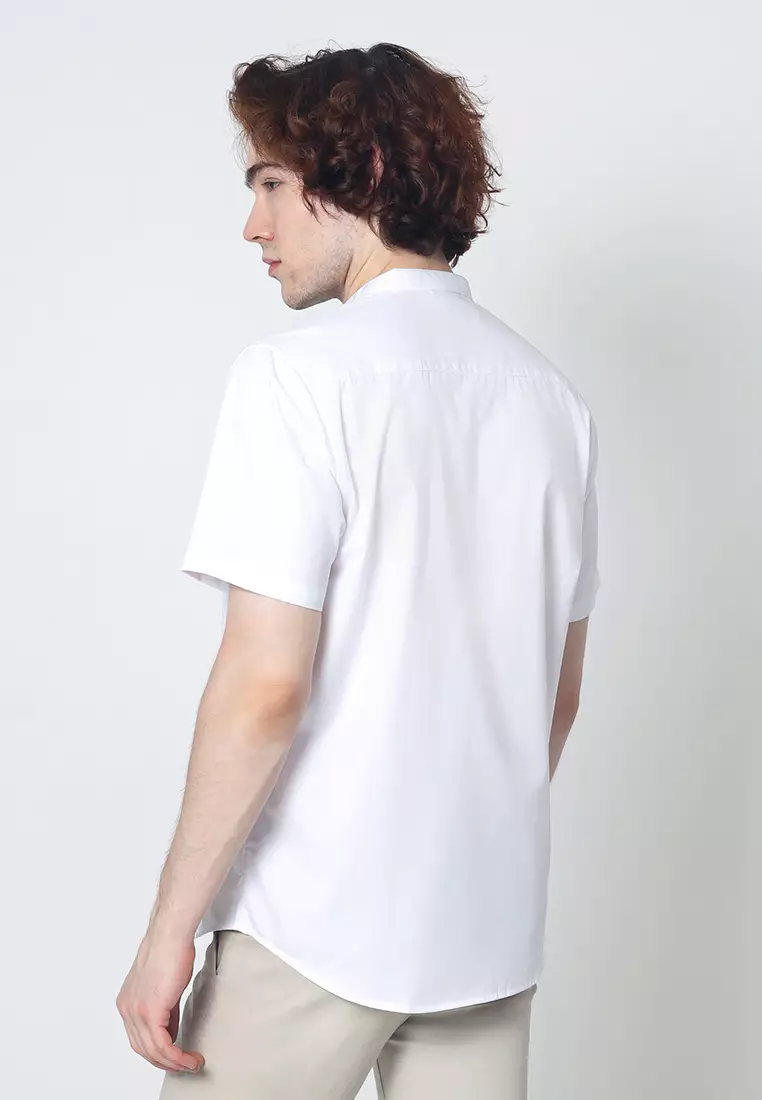 Kemeja Koko Pria Lengan Pendek Mukhtar Olive Green Baju Muslim Pria