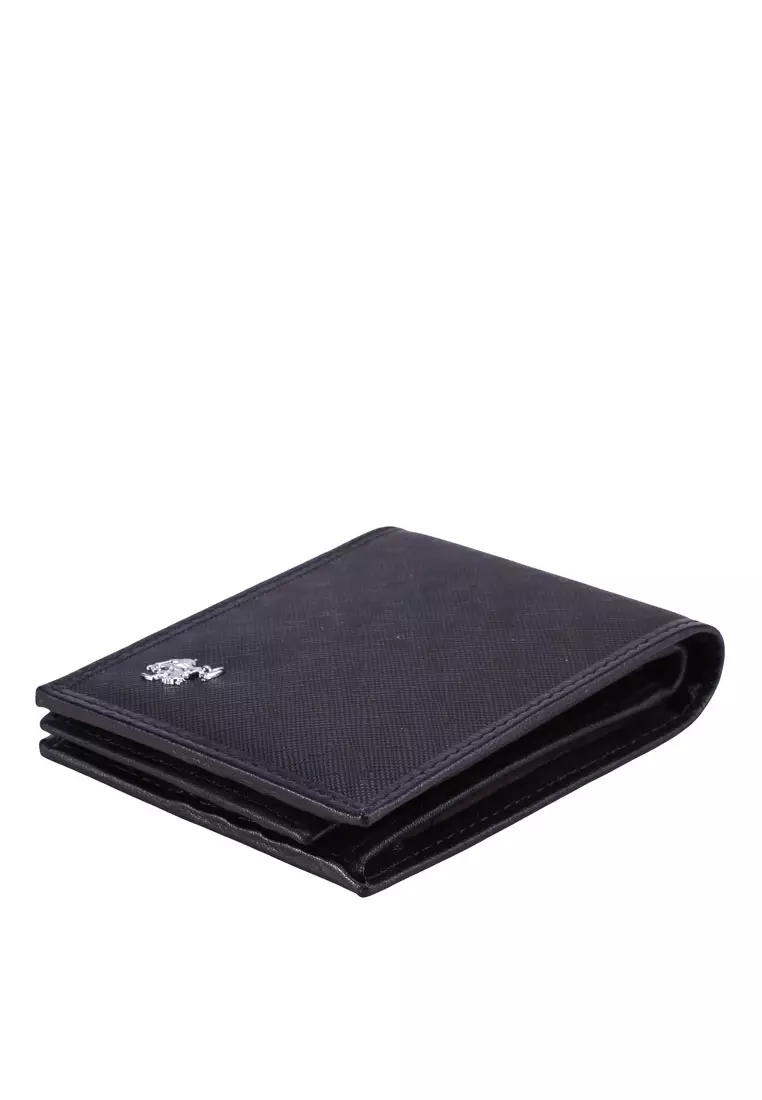 Men's RFID Blocking Tri Fold Wallet - Black