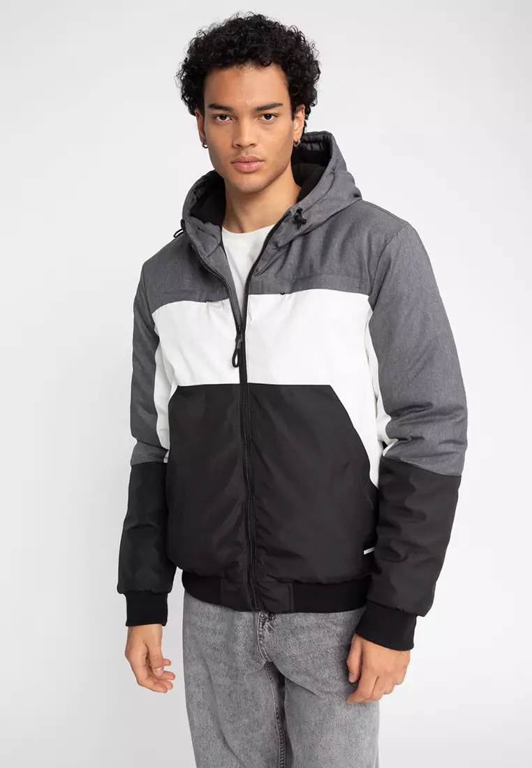 Color-Blocking Slim Jacket