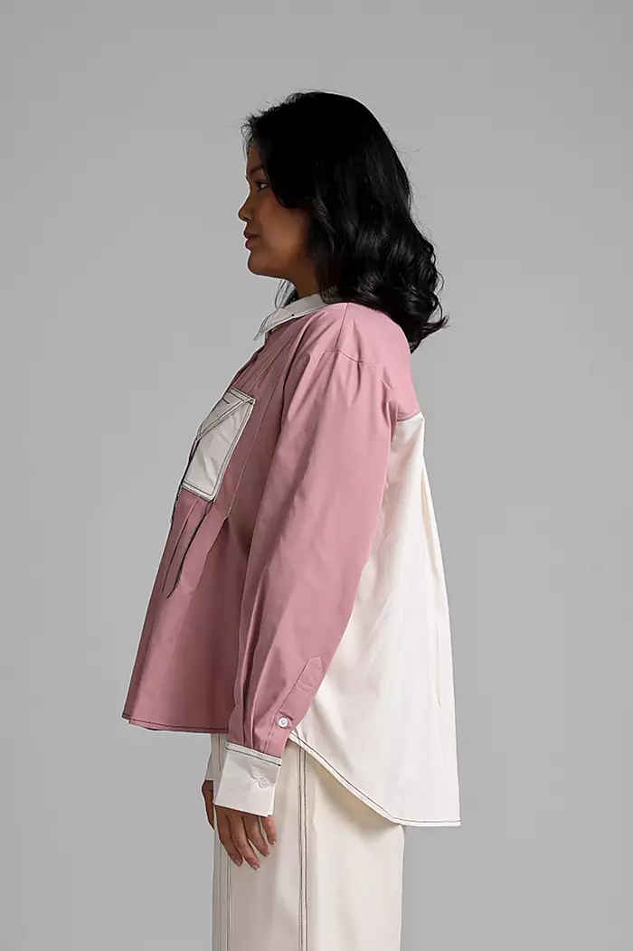 COTTONINK Studio - Atasan Kemeja Wanita Pink Dahl #HolidayCollection