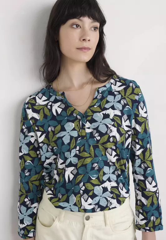 Seasalt Cornwall Teal Waterflow Top