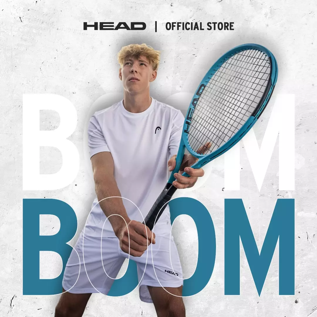 HEAD Tennis Racket Boom Elite 2026 (270G) 232276 - Raket Tennis Tanpa Senar FREE Cover Bag