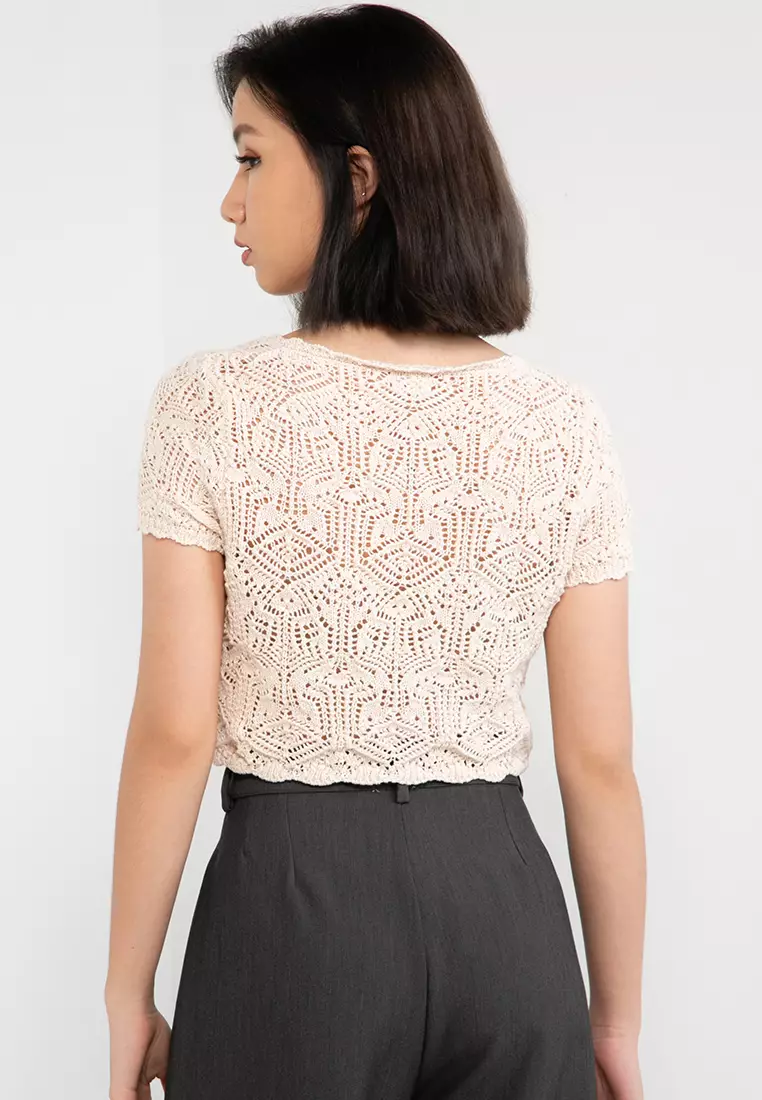 Buy Cotton On Pointelle Lace Short Sleeve Cardigan 2024 Online