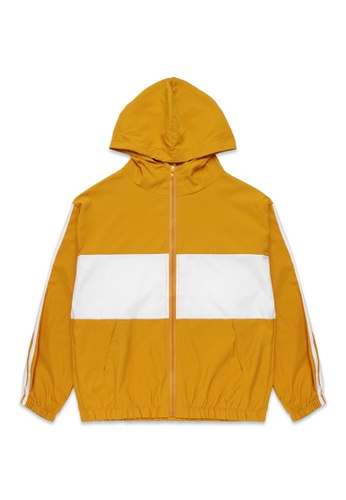 DRUM yellow Colour Bar Lightweight Hoodie Jacket- Yellow FE477AA9E31A6EGS_1