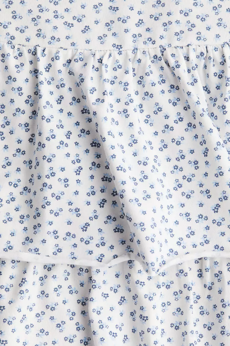 Tiered jersey mini skirt