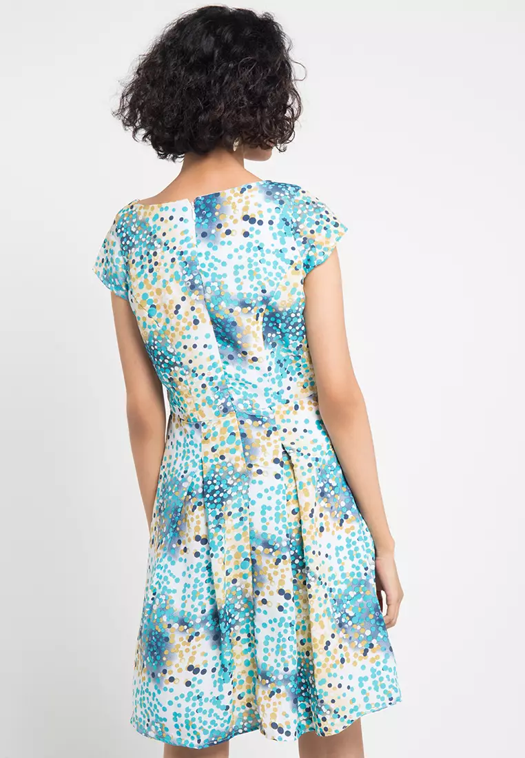 Sophistix Amani Dress in Blue Print