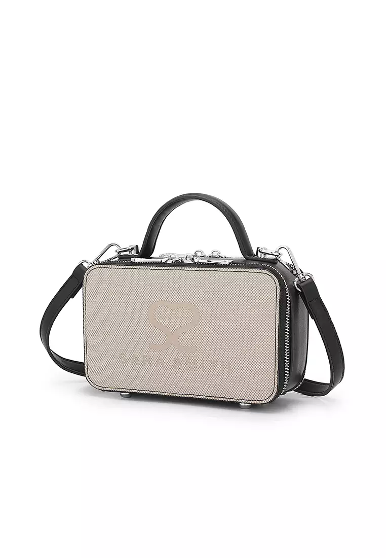Women's Logo Top Handle Bag / Sling Bag / Crossbody Bag (Tas Selempang / Tas Tangan) - Hitam