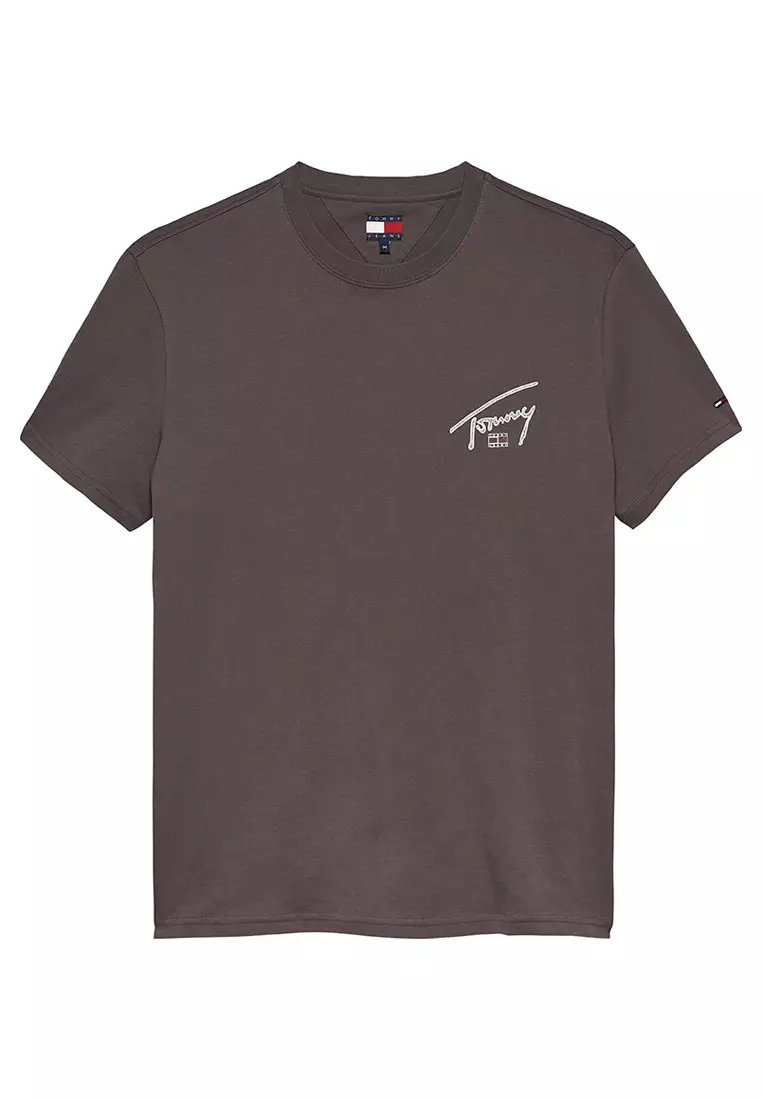 Signature Logo Crew Neck T-Shirt - Tommy Jeans